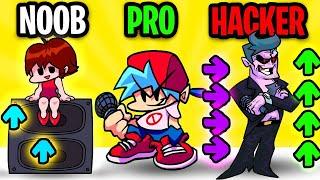 Can We Go NOOB vs PRO vs HACKER In FRIDAY NIGHT FUNKIN'? (FNF MAX LEVEL HACK!)