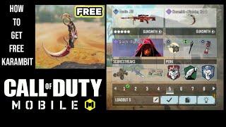 HOW TO GET FREE KARAMBIT IN COD MOBILE MULTIPLAYER | Karambit Piercing Hawk | equip free karambit
