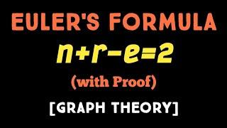 Euler's Formula with proof ( n+r-e=2 ) || Graph Theory