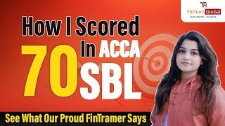 ⭐️ How She  Scored 70 in ACCA SBL? See where the ACCA Qualification could take you | ACCA In India