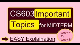 cs603 midterm Preparation Important Topics part 2 | cs603 mid term papers