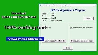 How to reset Epson L380,  L383,  L385,  L485 printer | WIC utility resetting Video