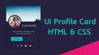 Profile Card UI Design in HTML & CSS | CodingNepal