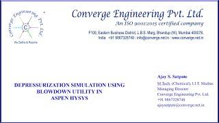 Depressurization using blowdown utility in Aspen HYSYS