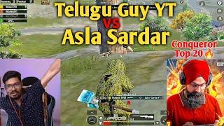 TELUGU GUY YT vs ASLA SARDAR 4v4 Fight in Conqueror Lobby