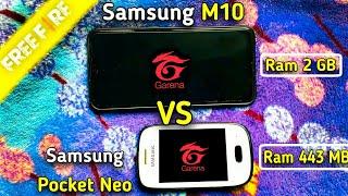 Samsung M10 Vs Samsung Pocket Neo (Mini) Free Fire Speed Test