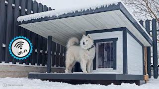 Dog house with underfloor heating with Wi-Fi - Timelapse. Step-by-step instruction