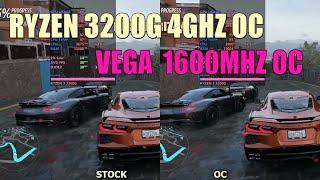 Ryzen 3200g Overclock vs Stock (Vega 8)