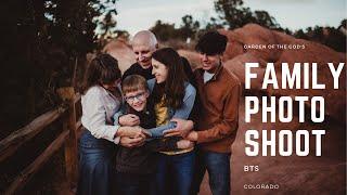 Garden of the Gods Family Photo Shoot BTS | Colorado