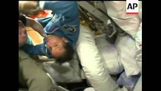 Two Russians and an American have boarded the International Space Station. American Joseph Acaba and