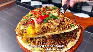 Indomie Pizza - SEDAP! ENAK! LAZAT! First in the World Indomie Pizza at US Pizza