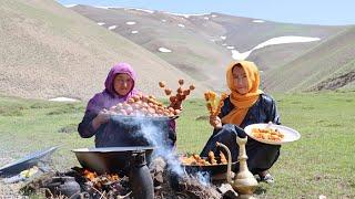 Shepherd Mother Cooking Shepherd Food in the Nature | Village life in Afghanistan