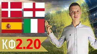 ПРОГНОЗЫ НА ФУТБОЛ СЕГОДНЯ! Дания Англия прогноз Испания Италия прогноз на матч. Ставки на ЕВРО 2024