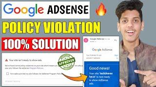 100% Live PROOF Google AdSense Policy Violation Error Solved | How to Fix AdSense Policy Violation