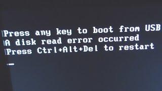 How to fix "A disk read error occurred" while booting from USB Flash Drive