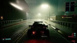 Cyberpunk 2077 - Late night drive in a rainy Night City