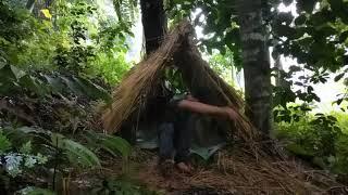 mencoba tidur di hutan sendirian