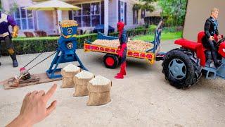 Mini tractor  mini farming video | diy tractor video | science project | mini atta chki