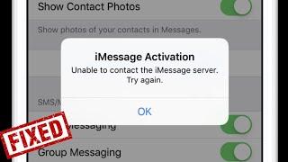 Unable to Contact the iMessage and FaceTime Server Try Again error on iPhone in iOS 14.5.1