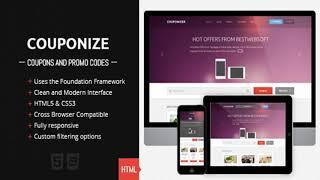 Couponize - Responsive Coupons and Promo Template | Themeforest Website Templates and Themes