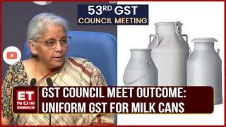 GST Council Meet Outcome | Uniform Rate Of 12% To Be Applied To All Milk Cans & Carton Boxes