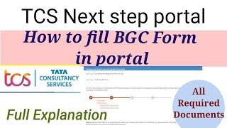 How to do BGC in Next step portal for TCS | Background check process | BGC form in TCS | explained |