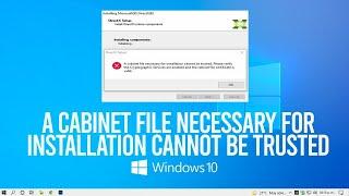 How To Fixed DirectX Error Problem   A Cabinet File Necessary For Installation Cannot Be Trusted