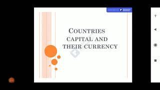 countries, capital and their currency PDF file is below in description
