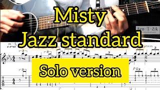 MISTY (EROLL GARNER)/Complete jazz guitar solo arrangement #27 (SCORE & TAB)