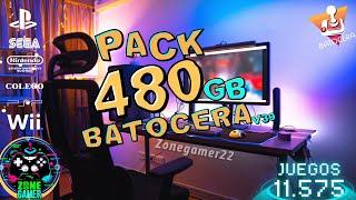 BatoceraEsta colección de 11575 Juegos con 67 emuladores ES GRATISPack 480GBFacil de instalar