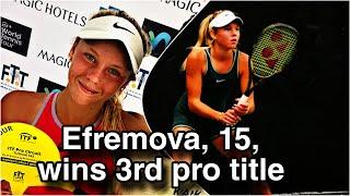 Ksenia Efremova, 15, wins third professional title #sportscentre #tennis #sportsnews