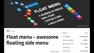 WP Plugin Review : Float menu – Awesome Floating Side Menu Plugin Review by Wow-Company