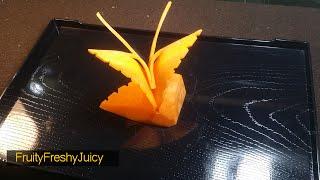 How To Make Butterfly - Carrot Carving Butterfly