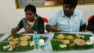 marriage reception South Indian special dinner eating daddy and daughter in function