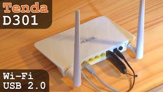 Tenda D301 Modem ADSL 2+ Router Wi-Fi N300 with USB 2.0 | Unboxing Configuration Settings Test