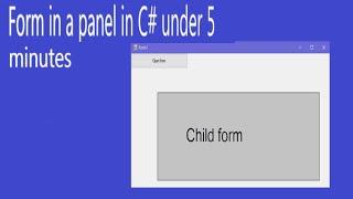 How to open a form in a panel in C#