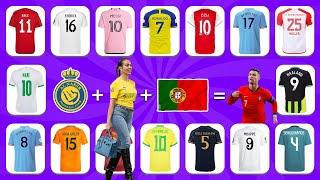 GUESS THE FOOTBALL PLAYERS BY THEIR WIFE/ GIRLFRIEND, CLUB, SONG AND JERSEY,RONALDO, MESSI, NEYMAR