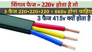 3 phase सप्लाई में 415v होता हैं | 220v+220v+220v+ =660v क्यों नहीं होता | A2z समझें