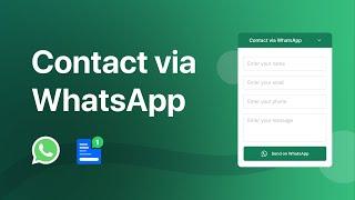 Introducing FormyChat - Use WhatsApp Contact Form to send form leads to WhatsApp