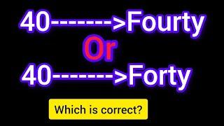 4O ki spelling/fourty or forty/fourty or forty correct speling #fourty #forty #maths#numbername