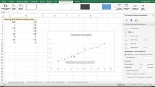 RECTA REGRESIÓN EN EXCEL