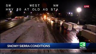 A look at Sierra travel conditions on Christmas Eve at 10 p.m.