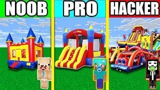 Minecraft NOOB vs PRO vs HACKER : Bouncy House and Bouncy Castle IN MINECRAFT! ANIMATION!