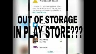 How to fix error on play store: Insufficient storage.