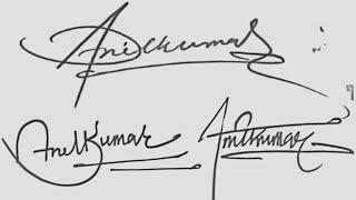 ️ A Signature | How to Create A Signature | Anil Kumar Signature style | Customer A signature