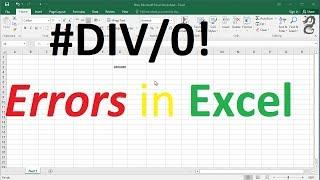 Remove #DIV/0! Errors From Excel