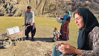 Documentary on the Hard Life of Nomads Establishing Khosrow Location After Several Days of Wandering