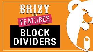 Brizy PRO Features | Block Dividers