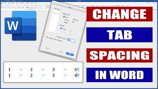 Change Tab Spacing in Word | Microsoft Word Tutorials