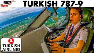 Turkish Airlines Boeing 787-9 Cockpit departing Seattle